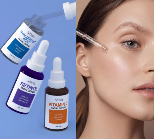 Conjunto de Suero Hidratante, Vitamina C, Ácido Hialurónico Y Retinol.