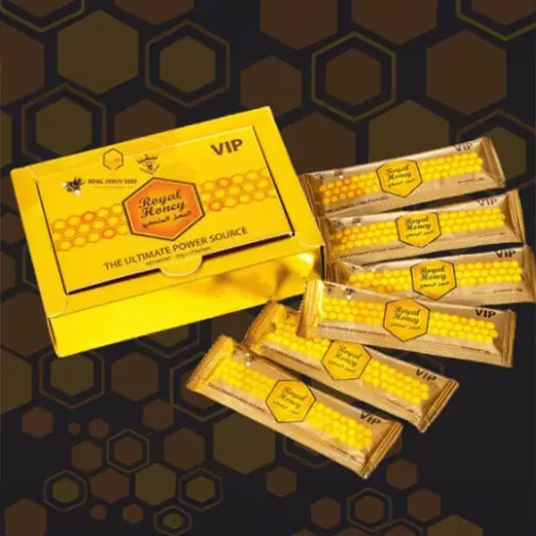 MIEL DE MALASIA ROYAL HONEY VIP caja con 12 sobres de 20 gramos.